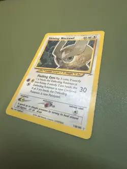 Pokemon TCG Neo Destiny Shining Noctowl Holo Rare Card 110/105 [LP/MP] - Image 3