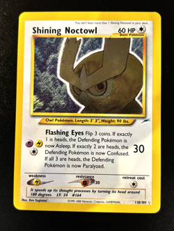 Shining Noctowl 110/105 Neo Destiny Secret Rare Holo Ken Sugimori Pokemon TCG NM - Image 1