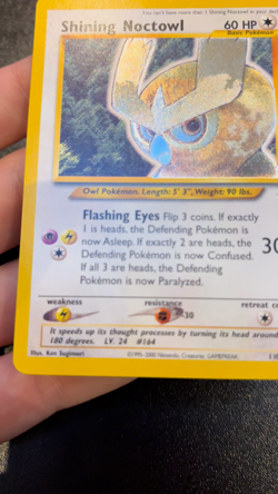 Shining Noctowl 110/105 Neo Destiny Secret Rare Holo Ken Sugimori Pokemon TCG NM - Image 2