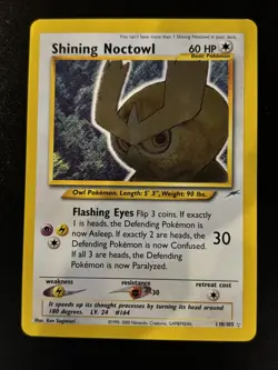 Shining Noctowl 110/105 Neo Destiny Secret Rare Holo Ken Sugimori Pokemon TCG NM - Image 3