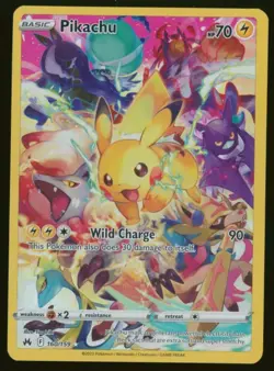 Pokemon Card Pikachu 160/159 Crown Zenith Full Art FA Holo Secret Rare NM 2023 - Image 1
