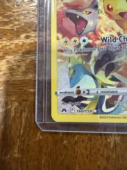 Pokemon Pikachu TCG Full Art Holo Card 160/159 SWSH Crown Zenith Secret Rare - Image 4