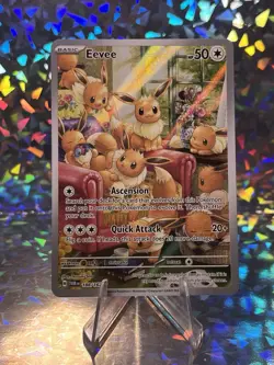 Pokemon Eevee Holo TCG Card 188/167 Sv06 Twilight Masquerade Illustration Rare - Image 1