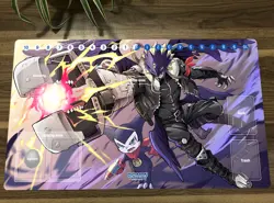 Digimon Duel Playmat Anime CCG DTCG Mat Beelzemon Trading Card Game Mat & Bag - Image 1