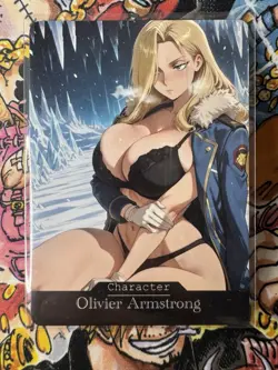 Olivier Armstrong Full Metal Alchemist Goddess Story Waifu Anime Custom Card - Image 1