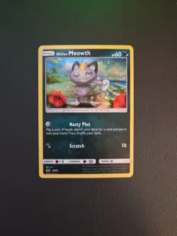 Pokemon TCG Alolan Meowth - SM51 SM Black Star Promo SM51 Holo Promo #SM51 - Image 1
