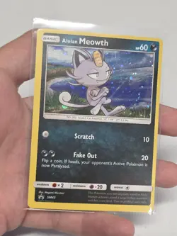 Alolan Meowth SM43 - Cosmos Holo Rare Black Star Promo - Pokemon Card NM - Image 1