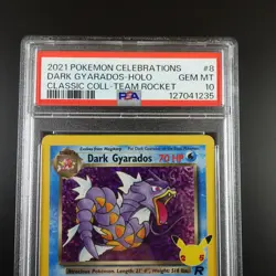 PSA 10 Dark Gyarados 8 Pokemon Celebrations Classic Collection Holo Graded Card - Image 2