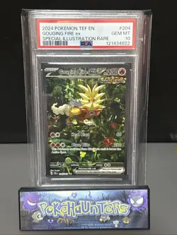 Pokemon Card Gouging Fire EX 204/162 Temporal Forces SIR PSA 10 GEM MINT - Image 1