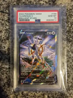 Arceus V (Alternate Full Art) 166/172 Swsh09: Brilliant Stars Holo PSA 10 Mint - Image 1