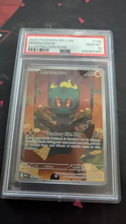 2025 Pokemon MEG Mega evolution Marshadow PSA 10 Gem Mint 146 IR - Image 1