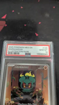 2025 Pokemon MEG Mega evolution Marshadow PSA 10 Gem Mint 146 IR - Image 2