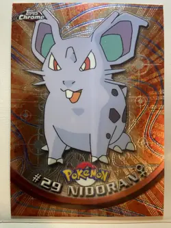 2000 Pokemon Topps Chrome Series 1 Nidoran (F) Base Holo #29 - Image 1