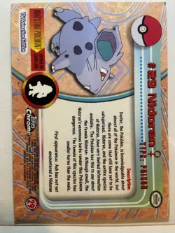 2000 Pokemon Topps Chrome Series 1 Nidoran (F) Base Holo #29 - Image 2