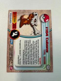 Pokemon TCG 2000 Topps Chrome Series 1 Cubone #104 L@@K! - Image 2