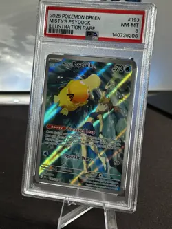 MISTY'S PSYDUCK #193 PSA 8 Destined Rivals Illustration Rare Mint Pokemon - Image 3