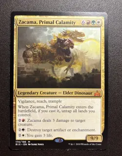 Zacama, Primal Calamity Foil Rivals of Ixalan Promo Card NM Condition - Image 1