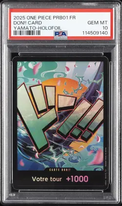 2025 ONE PIECE FRENCH PRB01-PREMIUM BOOSTER YAMATO-FOIL DON!! CARD PSA 10 - Image 1