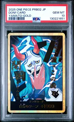 2025 ONE PIECE JAPANESE PRB02-PREMIUM BOOSTER YAMATO-GOLD DON!! CARD PSA 10 - Image 1