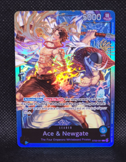 Ace & Newgate ST22-001 Foil Leader ONE PIECE Tcg Card Game NM - Image 1