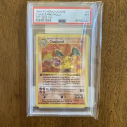 1999 Pokemon 1st Edition Shadowless Charizard Base Set Holo RARE #4 PSA 1 - Image 1