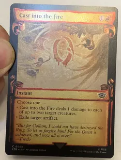FOIL Cast into the Fire 0569 Showcase Scrolls The Lord of the Rings MTG UNPLAYED - Image 1