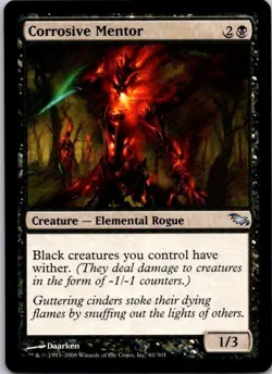 MTG Magic The Gathering Corrosive Mentor Shadowmoor Played See Scan C - Image 1