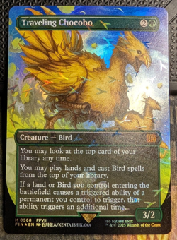 TRAVELING CHOCOBO Chocobo Track Foil - Final Fantasy MTG Magic: the Gathering - Image 1