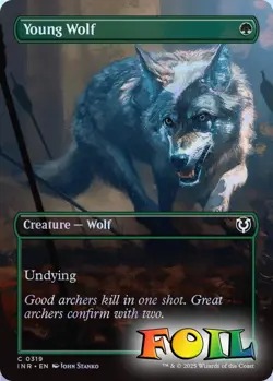 Young Wolf Borderless 319 MTG Innistrad Remastered Common NP Foil - Image 1