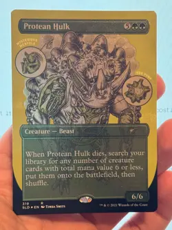 1X ETCHED FOIL Protean Hulk BORDERLESS NM MTG Magic Secret Lair EDH CEDH - Image 1