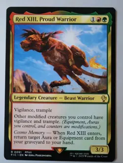 MTG - Final Fantasy: Red XIII, Proud Warrior (0091) - Rare - Near Mint - Image 1