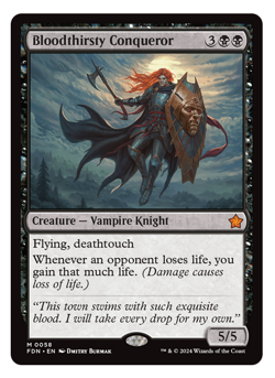 MTG - 1 x Bloodthirsty Conqueror - Mythic Vampire - Foundations (FDN) - M/NM - Image 1