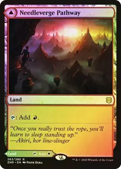 Zendikar Rising MTG Foil Needleverge Pathway Magic - Image 1