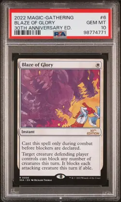 2022 MTG 30TH ANV ED #6 BLAZE OF GLORY PSA 10 - Image 1