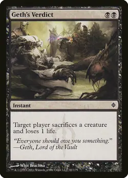 1x Geth's Verdict - NM English MTG - New Phyrexia - Image 1