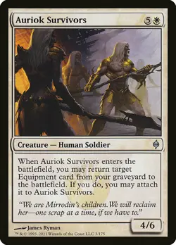 1x Auriok Survivors - NM English MTG - New Phyrexia - Image 1