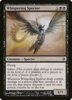 1x Whispering Specter - NM English MTG - New Phyrexia - Image 1
