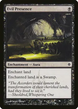 1x Evil Presence - NM English MTG - New Phyrexia - Image 1