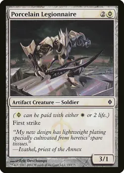 1x Porcelain Legionnaire - NM English MTG - New Phyrexia - Image 1