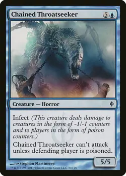 1x Chained Throatseeker - NM English MTG - New Phyrexia - Image 1