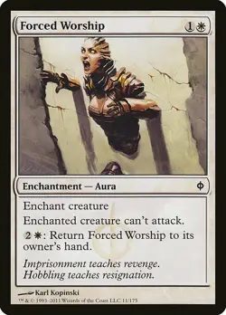 1x Forced Worship - NM English MTG - New Phyrexia - Image 1