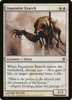 1x Inquisitor Exarch - NM English MTG - New Phyrexia - Image 1