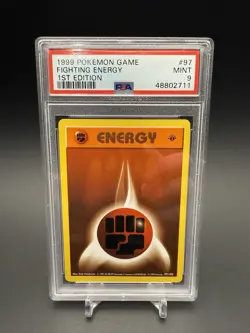 1999 Pokemon Game Fighting Energy #97 1ST Edition PSA 9 - Image 1