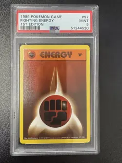 1999 Pokemon Game Fighting Energy #97 1ST Edition PSA 9 - Image 1