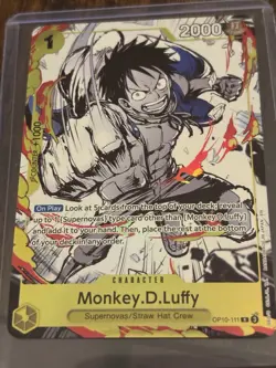 Bandai One Piece TCG English Monkey.D.Luffy OP10-111 Premium Collection 6 (RARE) - Image 1
