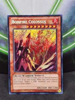 Yugioh Bonfire Colossus CBLZ-EN084 Secret Rare​ Unlimited NM - Image 1