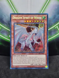 Yugioh Dragon Spirit of White LCKC-EN018 Secret Rare NM - Image 1