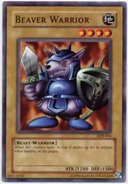 1x (NM) Beaver Warrior - LOB-064 - Common - Unlimited Edition YuGiOh - Image 1