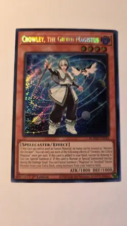 BLMM-EN044 Crowley, the Gifted Magistus Secret Rare 1st Edition YUGIOH MINT! - Image 1