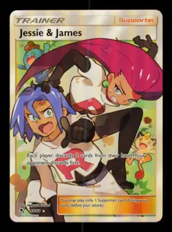 Pokemon Card Jessie & James 68/68 Hidden Fates Full Art Trainer NM 2019 - Image 1